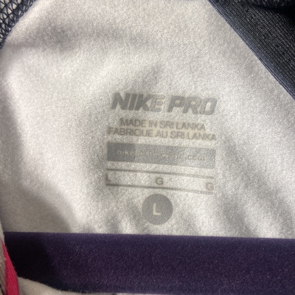 Nike Pro Dri Fit Hyperwarm Geometric Half Zip Running Athletic Shirt Pullover - Picture 3 of 8